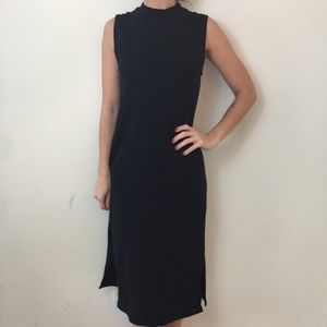 Madewell Black Wool Sleeveless Mod Dress